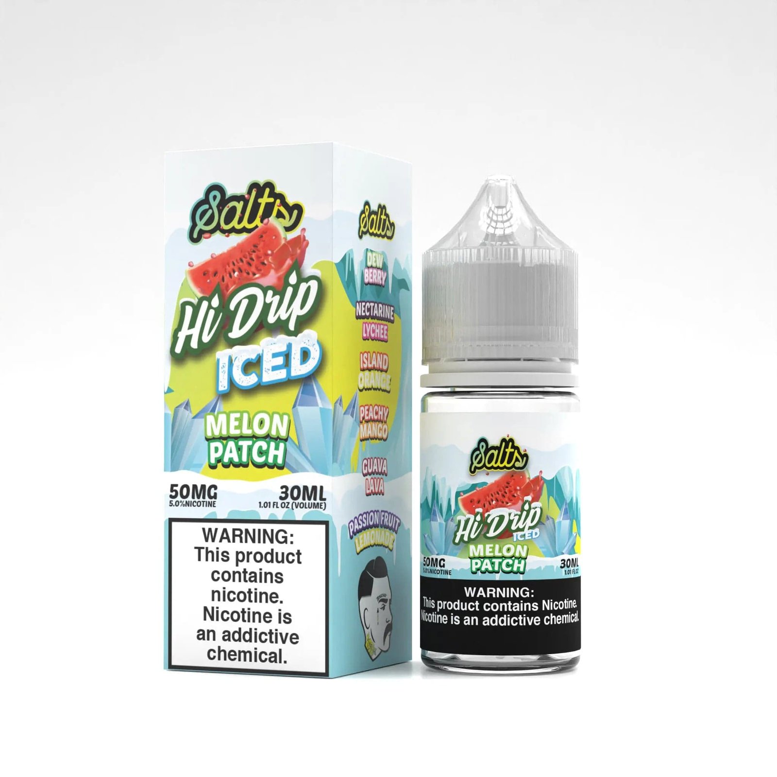 Hi-Drip Salts Iced Watermelons Melon Patch 30ml Nic Salt Vape Juice - image 2