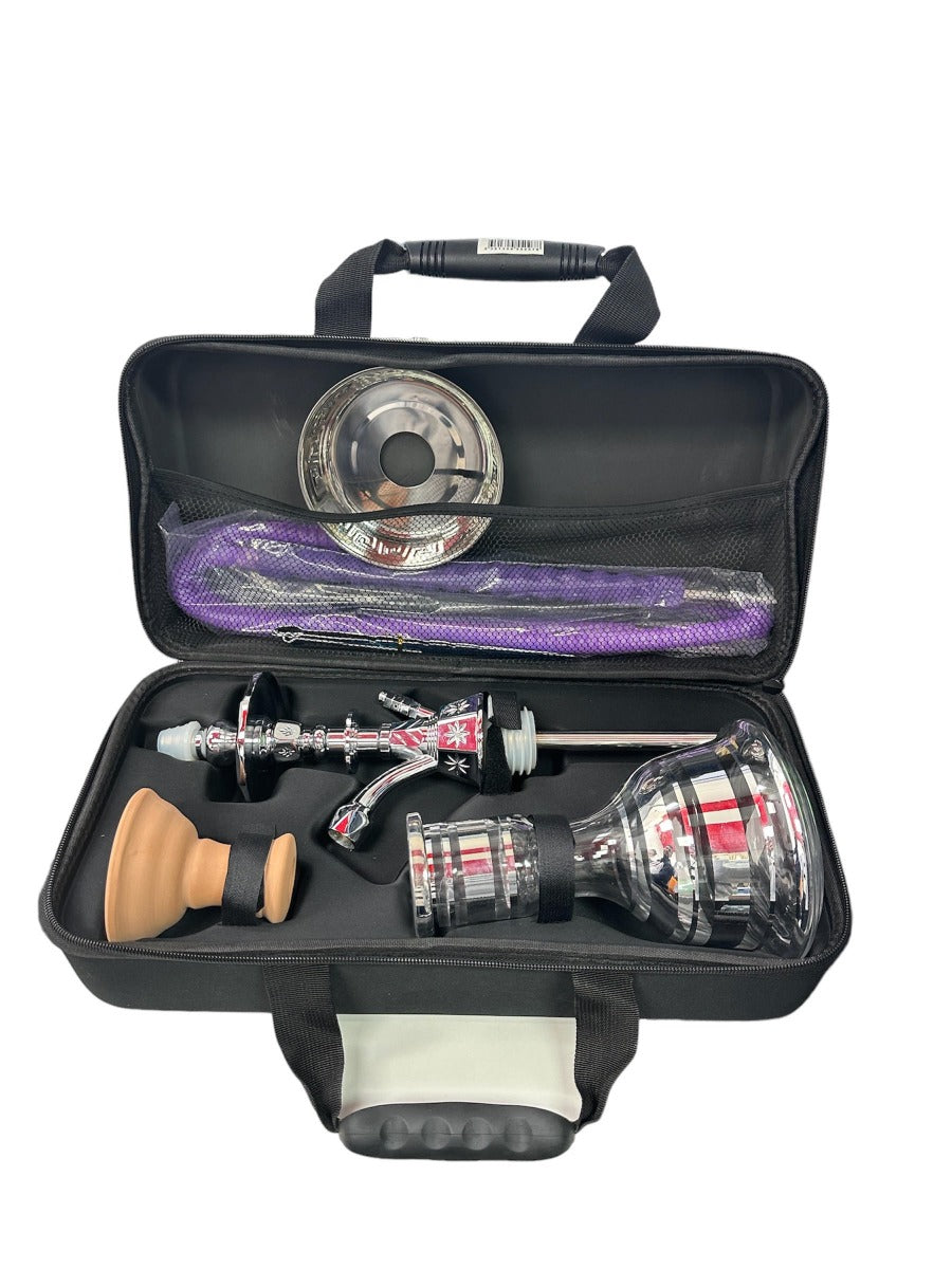 Shisha Glass SS3 Hookah 1x Hose 52cm
