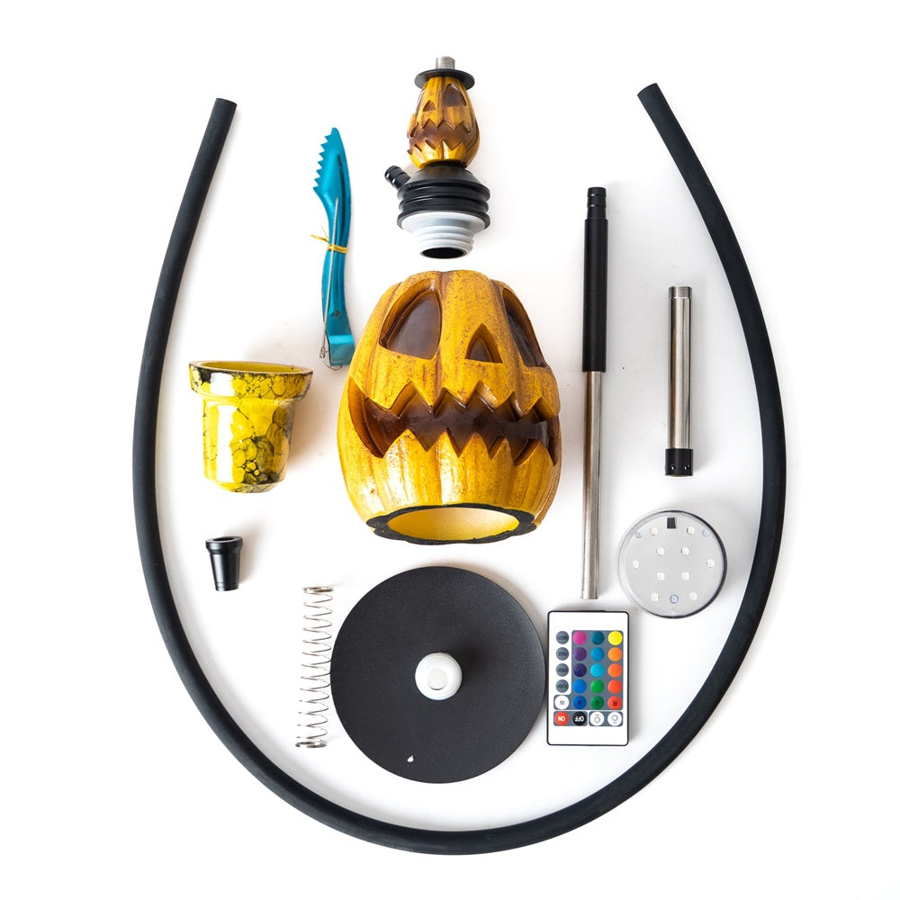 Shisha Glass SS18 Pumpkin Hookah 33cm with LED light