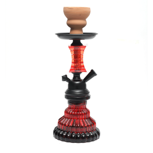 Shisha Glass Hourglass Hookah 1xHose 22cm