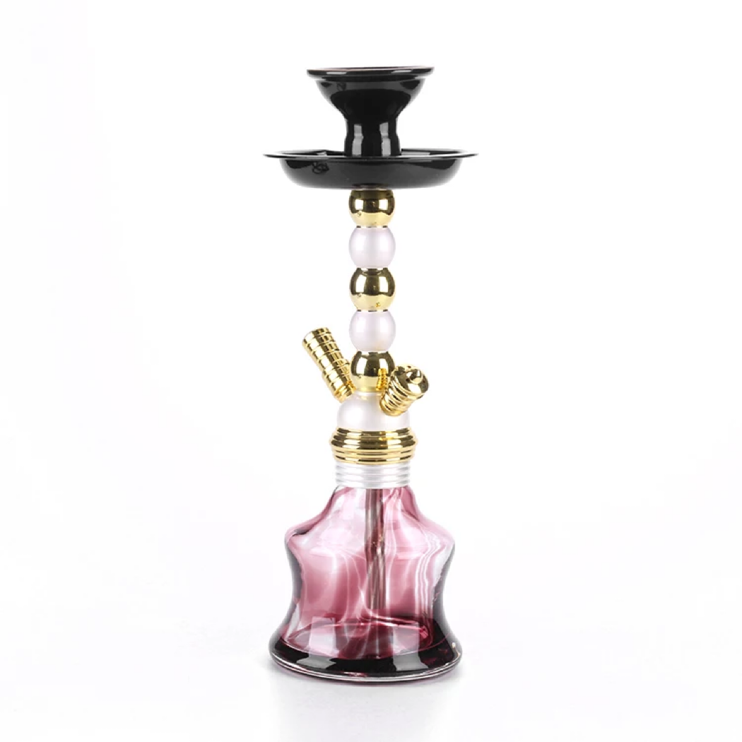 Shisha Glass Sea Pearls Hookah 1xHose 40cm