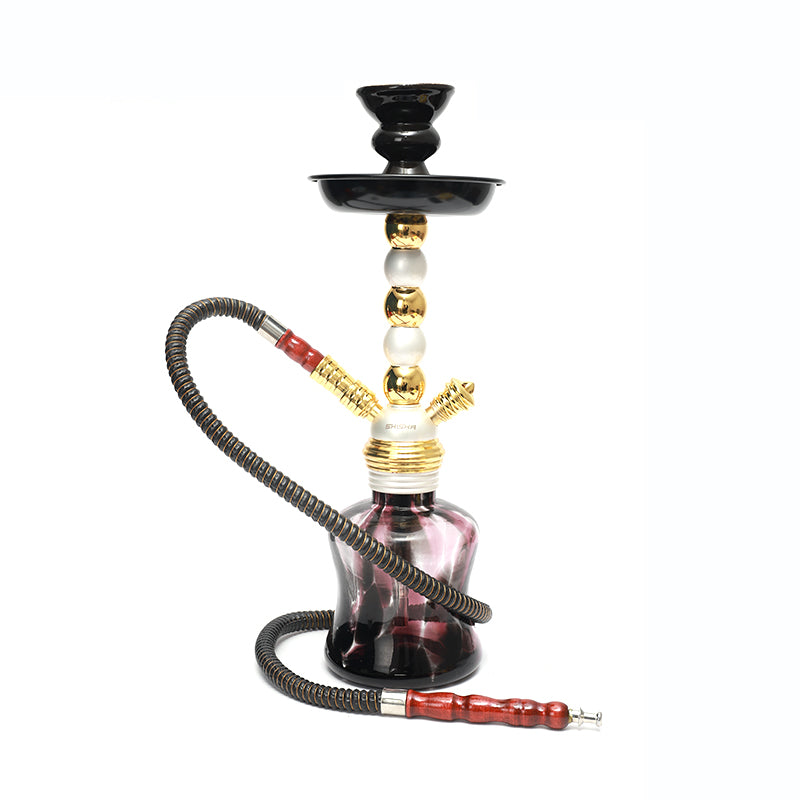 Shisha Glass Sea Pearls Hookah 1xHose 40cm