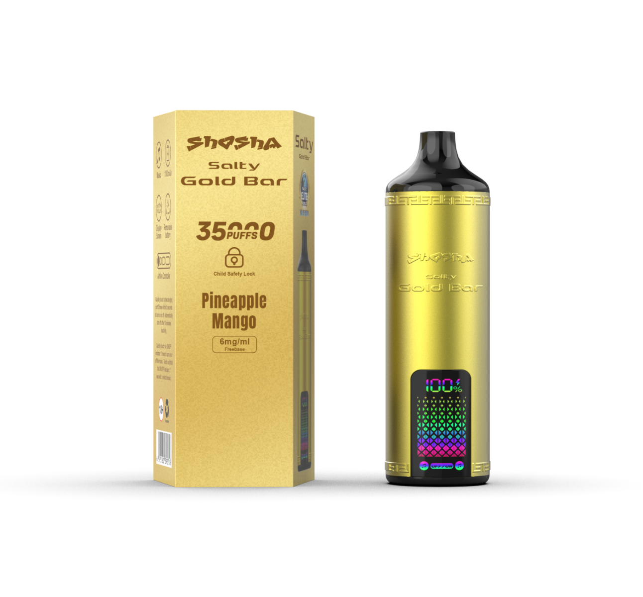 Pineapple Mango -Salty GOLD Bar Pre-filled Kit 6mg/mL