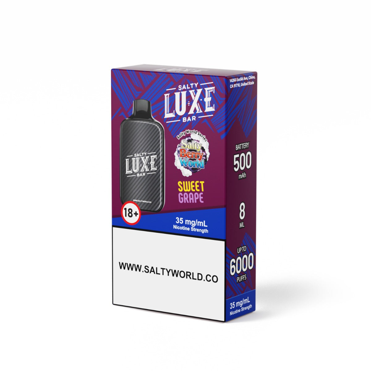 Salty Luxe Bar Sweet Grape Disposable Vape 19.95mg/mL