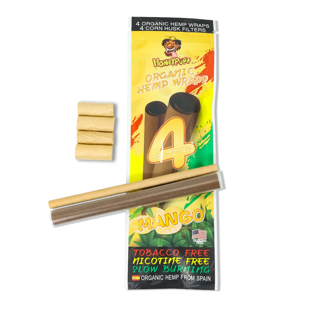 Honey Puff Organic Hemp Wraps -Mango (4pk)